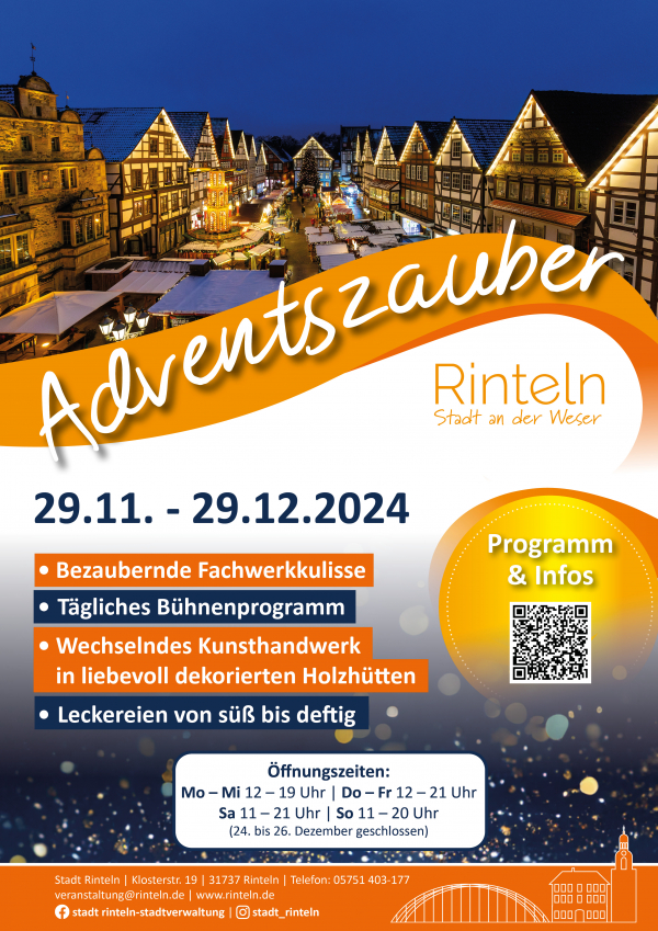 Rintelner Adventszauber 2024 Plakat 